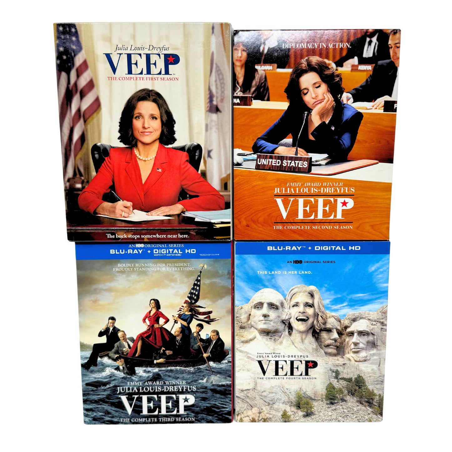 Veep Seasons 1-4 (Blu-ray) Julia Louis-Dreyfus Political Comedy TV Series