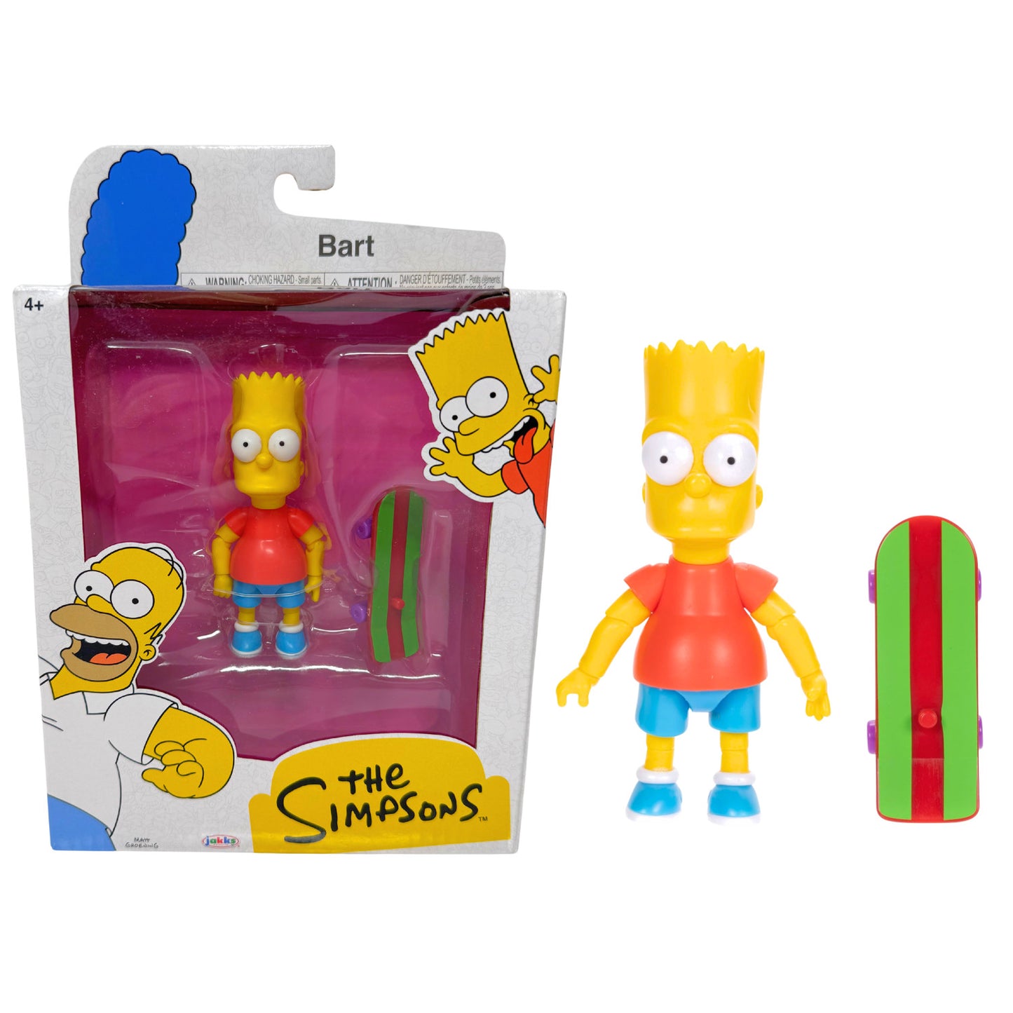 Jakks Pacific The Simpsons Bart with Skateboard Action Figure
