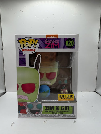 Funko Pop! Television Invader Zim #920 Zim & GIR Hot Topic Vinyl Figures