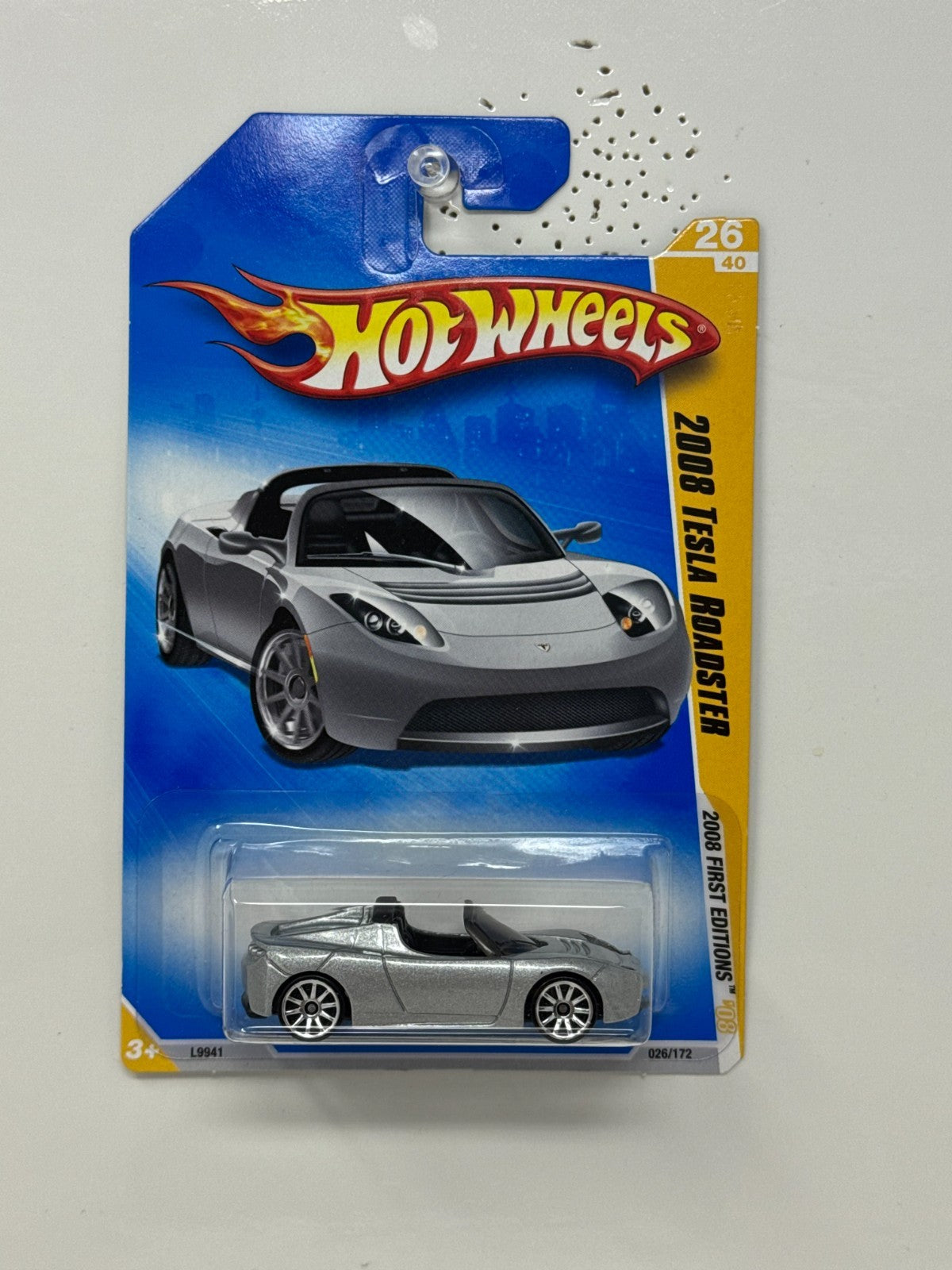 Hot Wheels First Editions 2008 Tesla Roadster 1:64 Diecast Silver