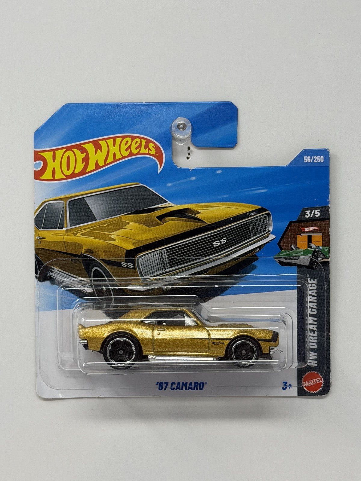 Hot Wheels HW Dream Garage 1967 Chevrolet Camaro 1:64 Diecast Gold Short Card