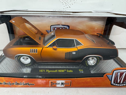 M2 Machines 1971 Plymouth HEMI Cuda Detroit Muscle 1:24 Diecast