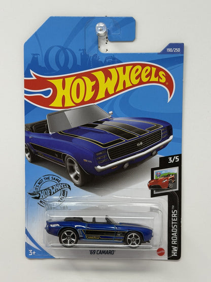 Hot Wheels HW Roadsters 1969 Chevrolet Camaro 1:64 Diecast Blue