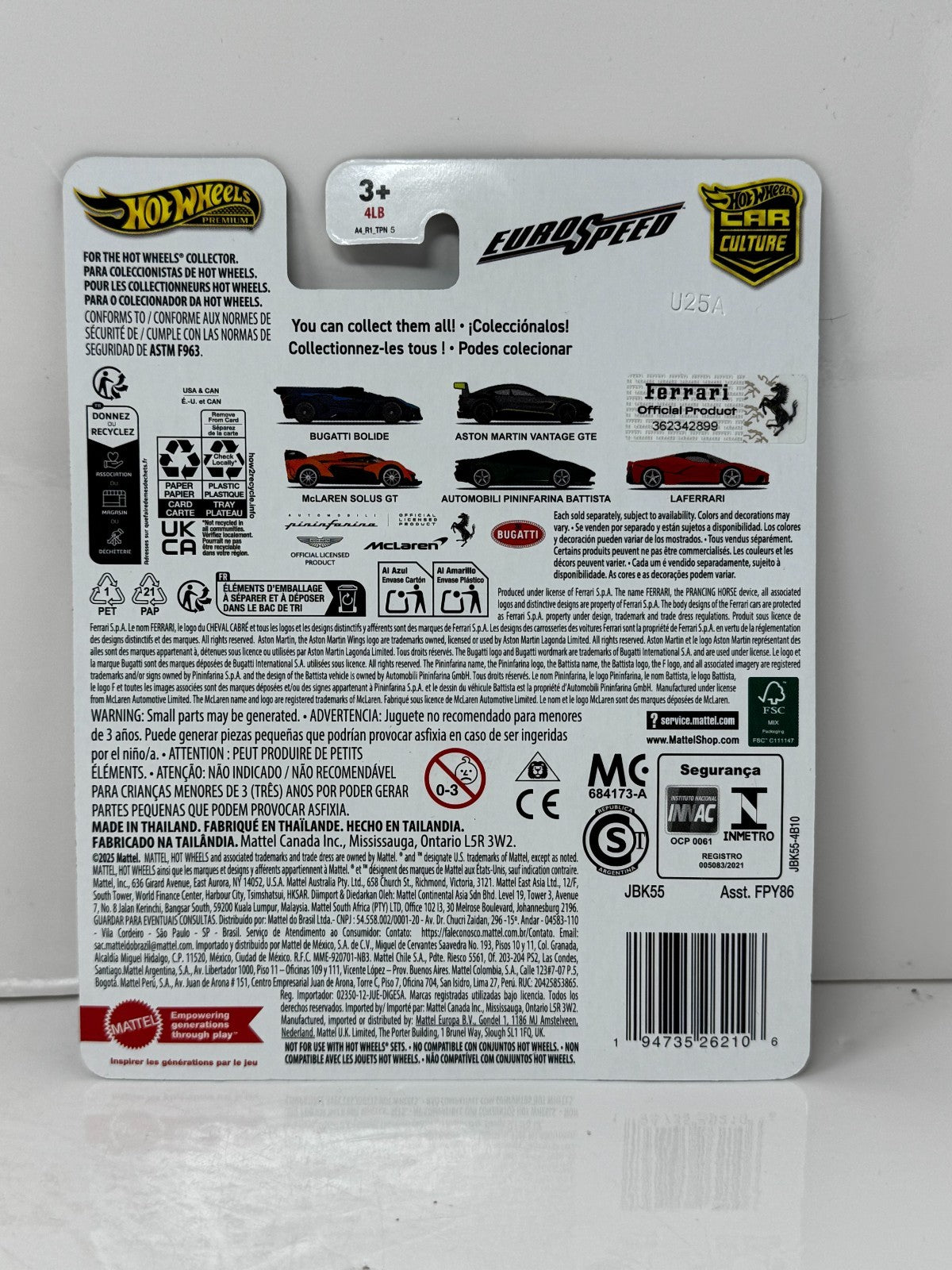 Hot Wheels Premium Euro Speed LaFerrari 1:64 Diecast