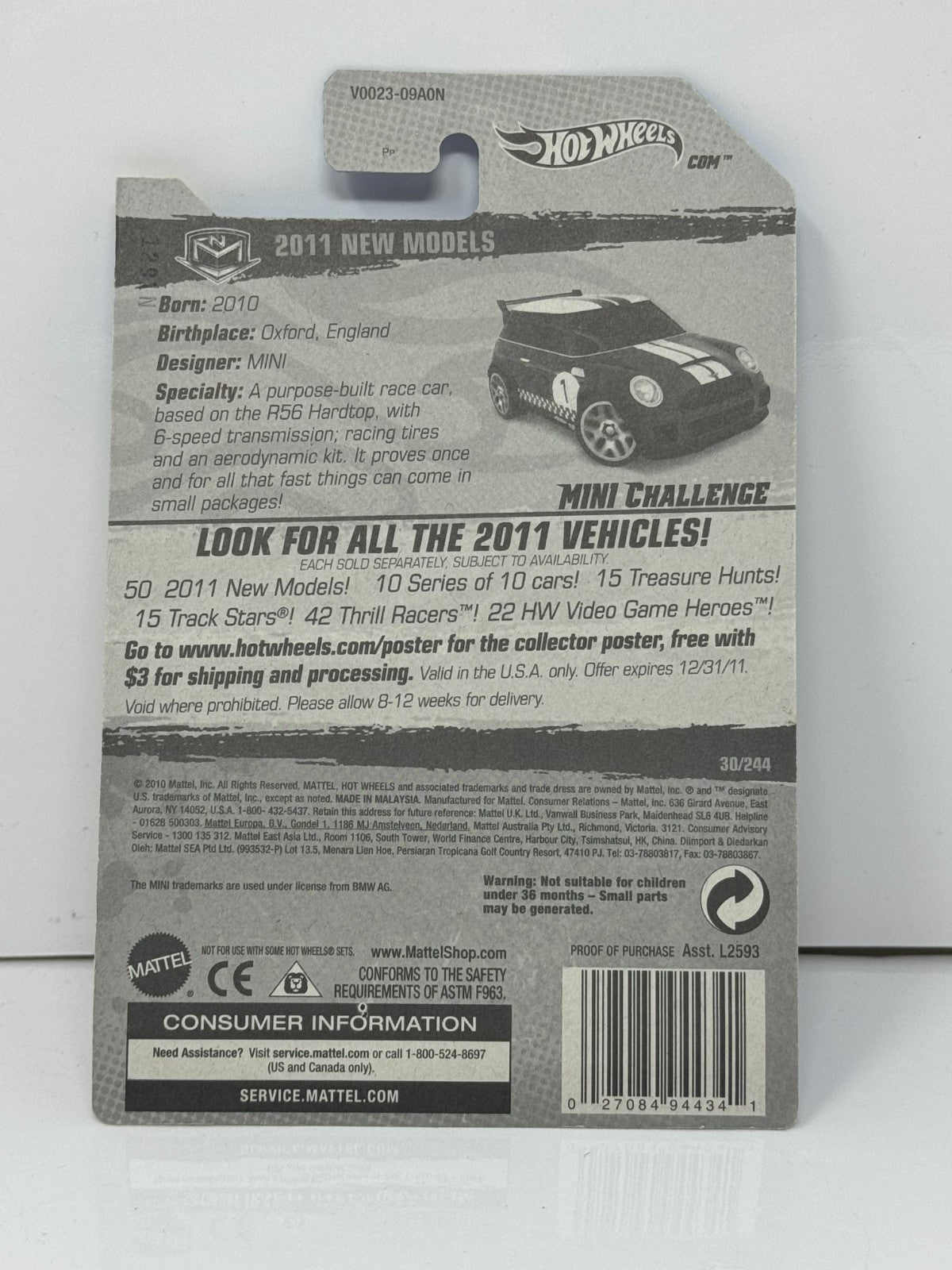 Hot Wheels 2011 New Models Mini Challenge 1:64 Diecast Factory Sealed