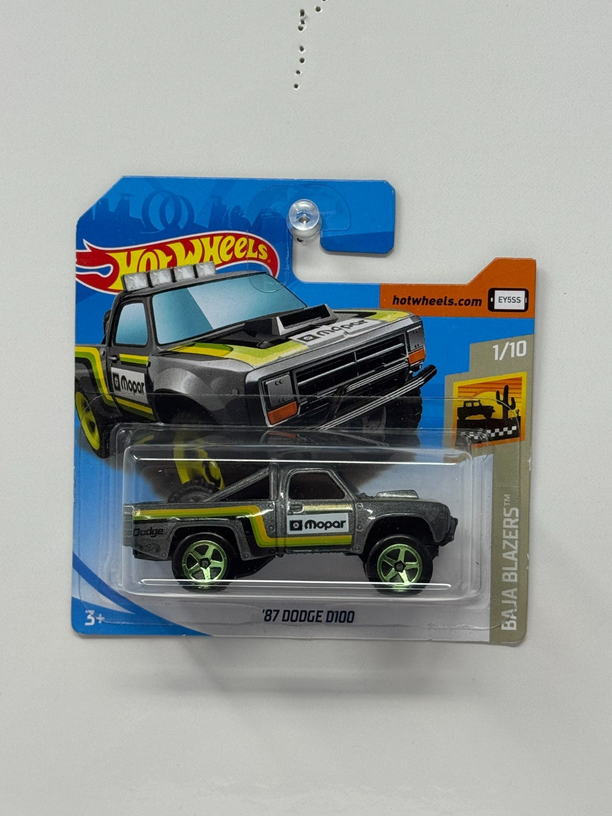 Hot Wheels Baja Blazers 1987 Dodge D100 1:64 Diecast Short Card