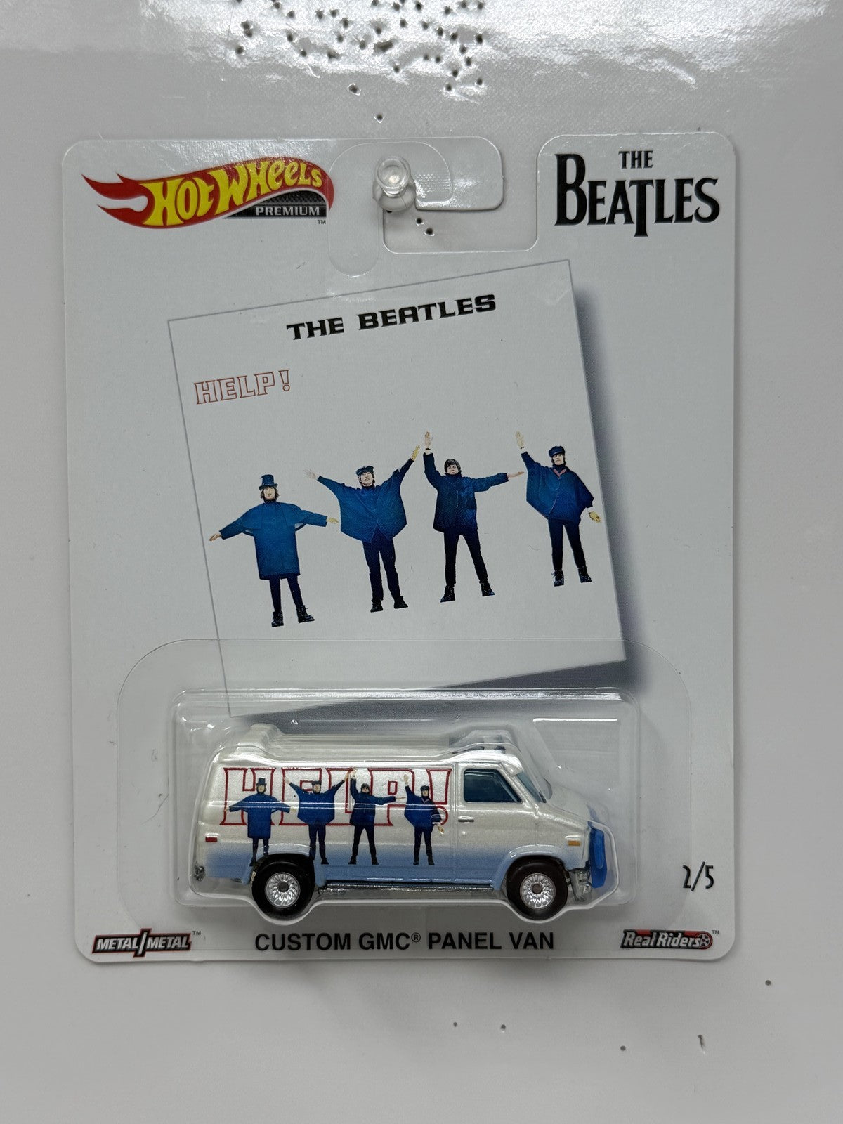 Hot Wheels Premium Beatles Help! Custom GMC Panel Van 1:64 Diecast Real Riders