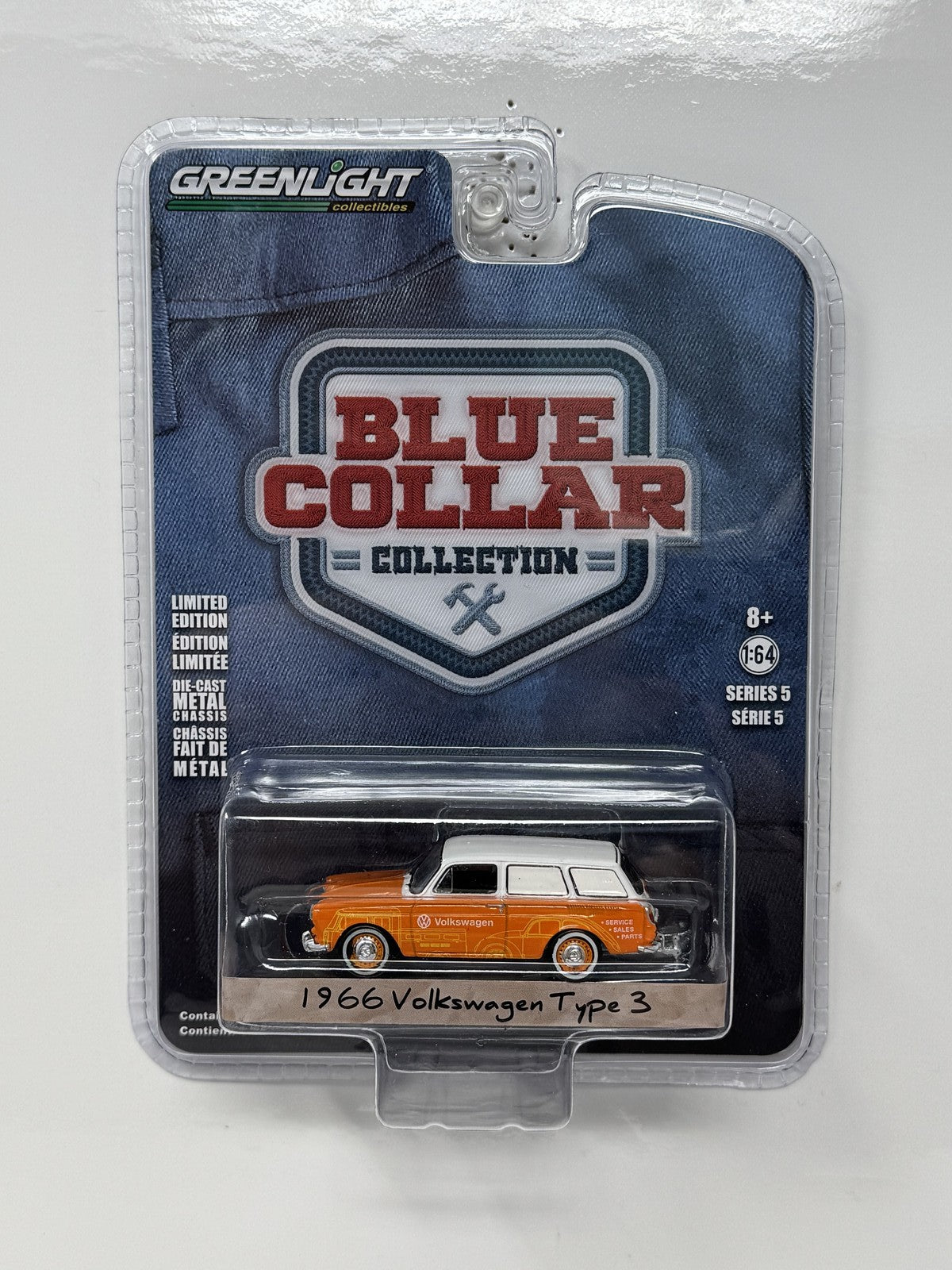 GreenLight Blue Collar Collection 1966 Volkswagen Type 3 1:64 Diecast