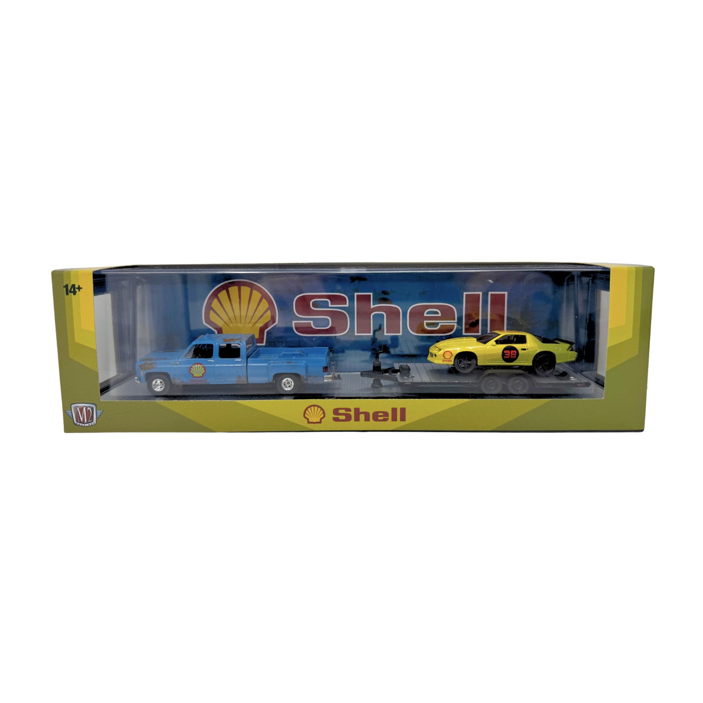 M2 Machines Shell 1977 Chevrolet Cheyenne Super 30 & Camaro IROC-Z 1:64 Diecast