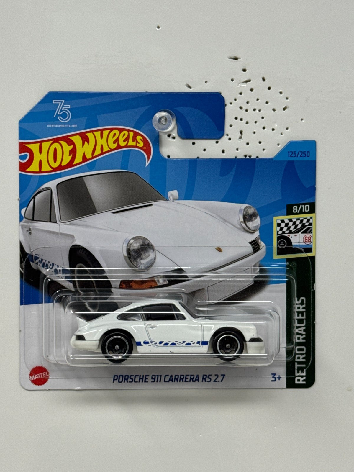 Hot Wheels Retro Racers Porsche 911 Carrera RS 2.7 1:64 Diecast White Short Card