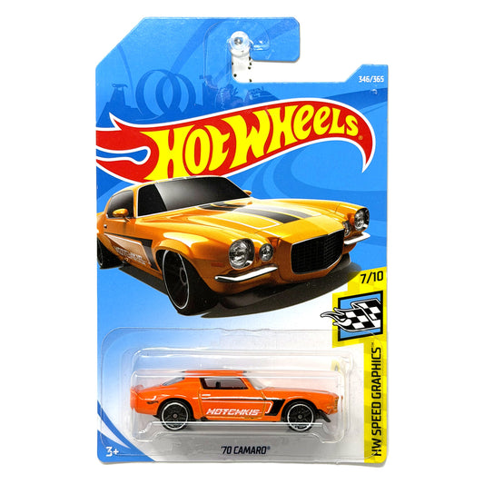 Hot Wheels HW Speed Graphics 1970 Chevrolet Camaro 1:64 Diecast Orange