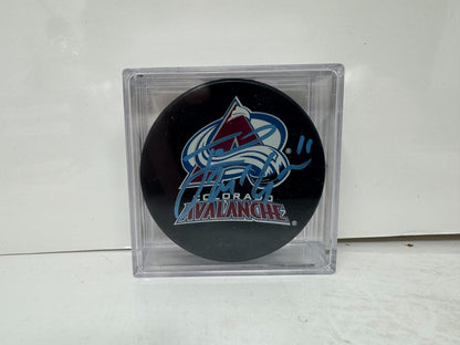 Jamie McGinn Colorado Avalanche Signed NHL Autograph Puck Blue Auto