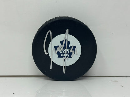 Jake Gardiner Toronto Maple Leafs Signed NHL Autograph Puck Silver Auto