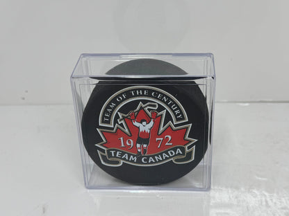 John Ferguson Coach Team Canada 1972 Summit Series Commemorative Hockey Puck