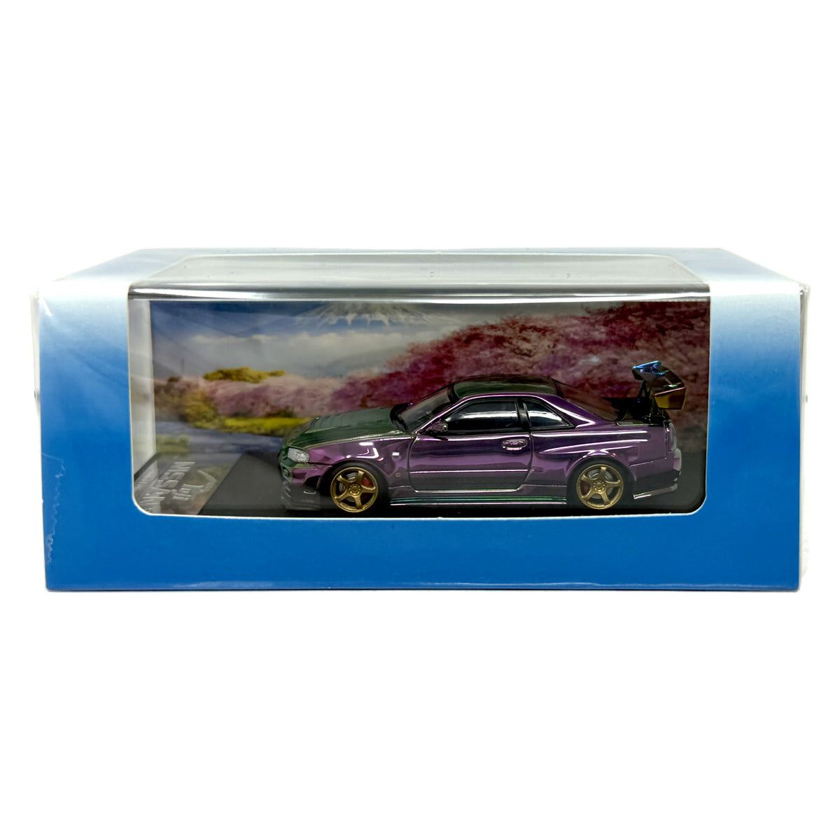 Fuji Nissan Skyline GT-R R34 Chameleon Purple 1:64 Diecast