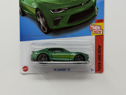 Hot Wheels Then and Now 2018 Chevrolet Camaro SS 1:64 Diecast Green