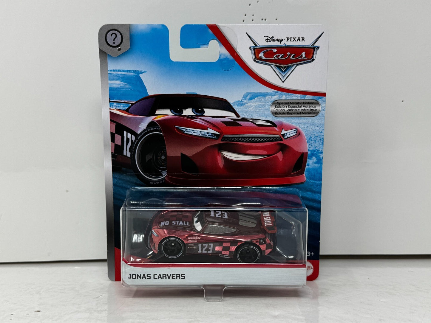 Disney Pixar Cars Jonas Carvers #123 No Stall Metallic Edition 1:55 Diecast