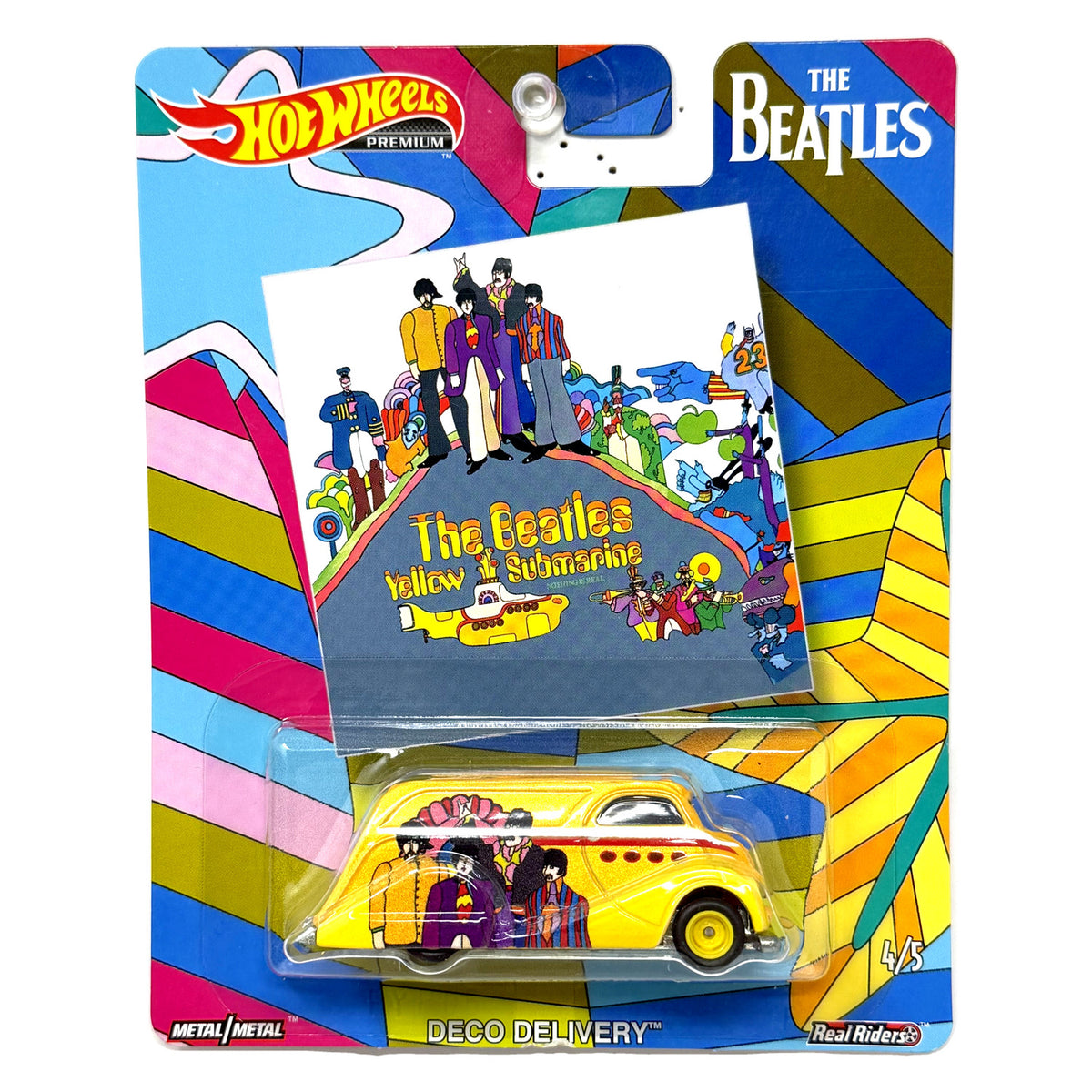 Hot Wheels Premium Beatles Yellow Submarine Deco Delivery 1:64 Diecast