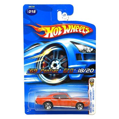 Hot Wheels Realistix 2005 First Editions 1969 Pontiac GTO 1:64 Diecast Orange
