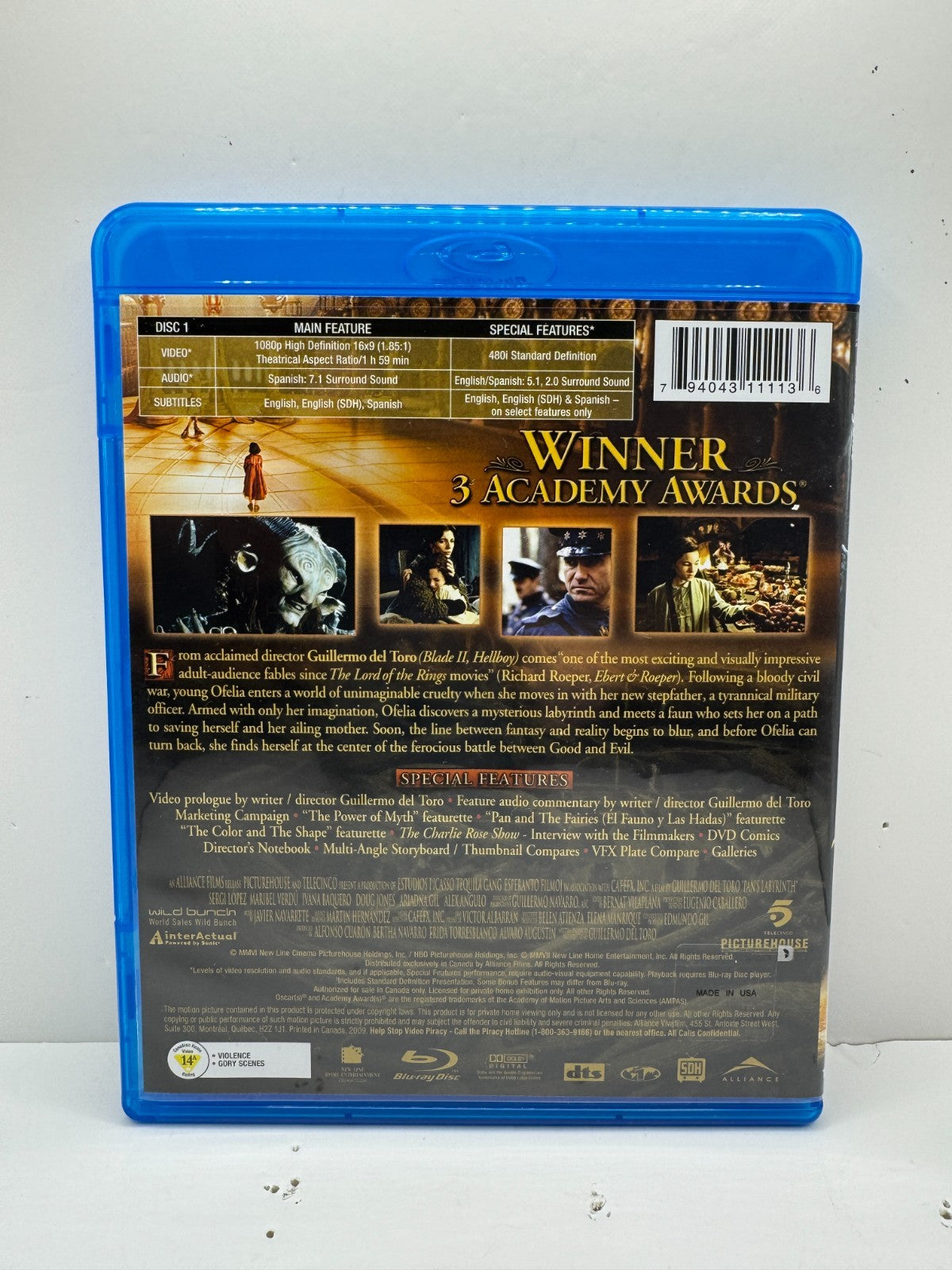 Pan's Labyrinth (Blu-ray) Ivana Baquero Fantasy Good Condition!!!