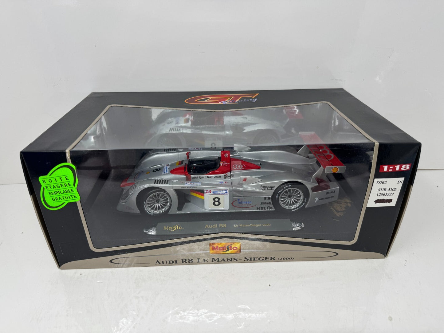 Maisto GT Racing 2000 Audi R8 Le Mans-Sieger 1:18 Diecast