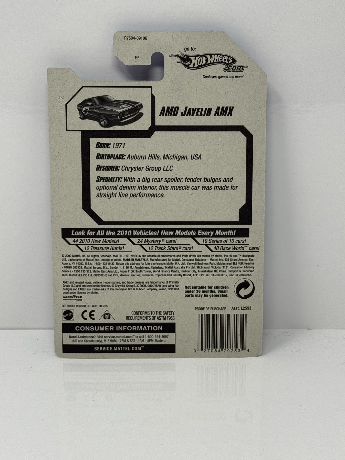 Hot Wheels Muscle Mania AMC Javelin AMX 1:64 Diecast Factory Sealed