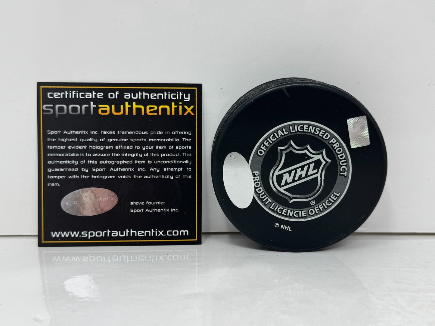 Ed Chadwick Toronto Maple Leafs Signed NHL Autograph Puck Silver Auto