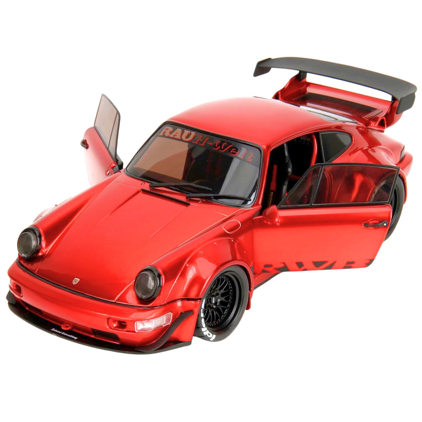 Jada Pink Slips Porsche 911 RWB Body Kit Red Chrome 1:18 Diecast