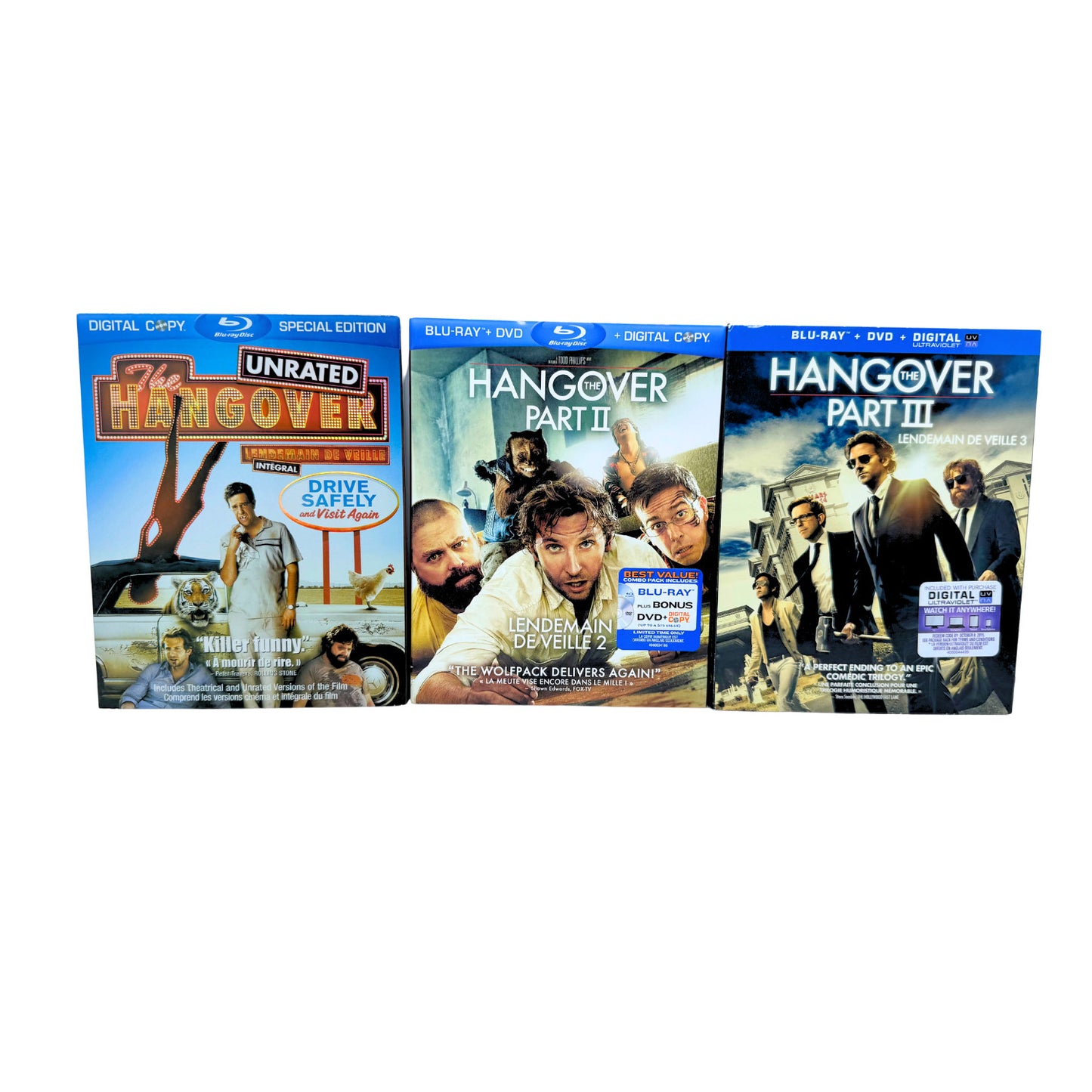 The Hangover 1-3 Blu-ray Comedy Movie Collection Set