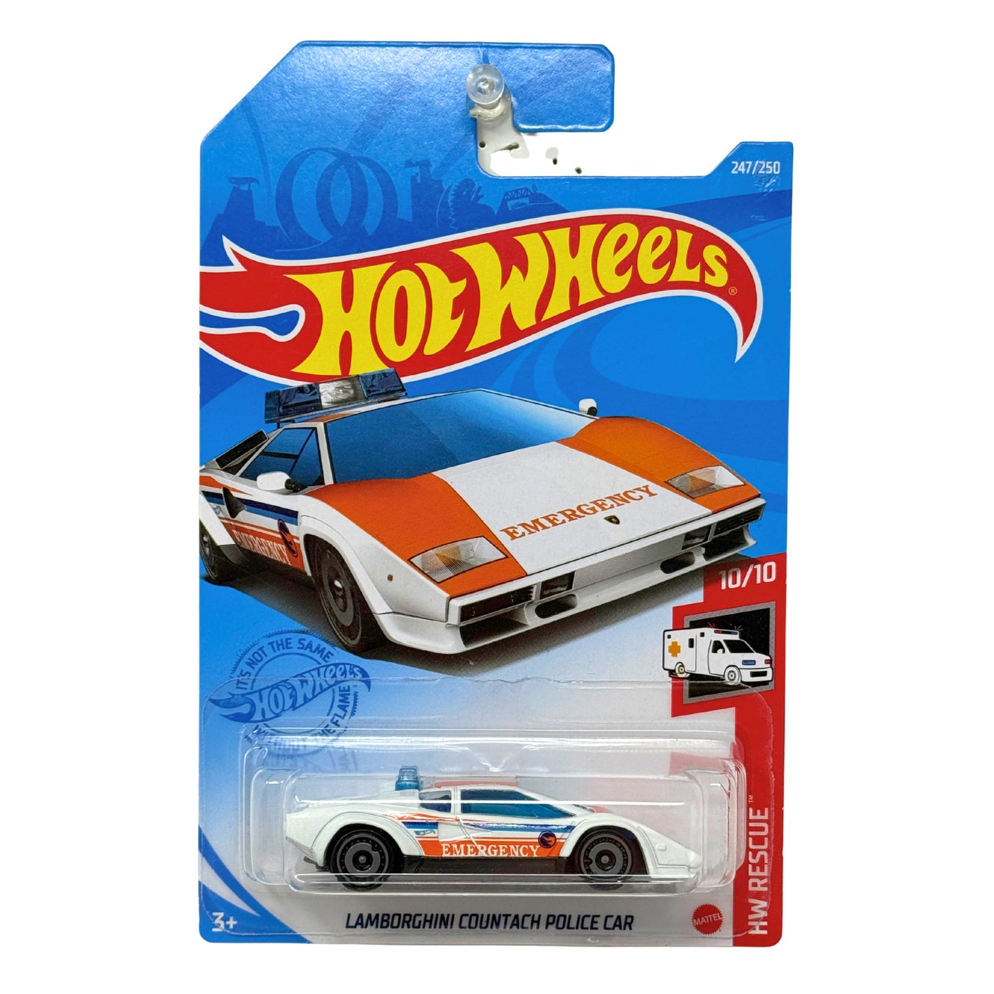 Hot Wheels Treasure Hunt HW Rescue Lamborghini Countach Police Car 1:64 Diecast