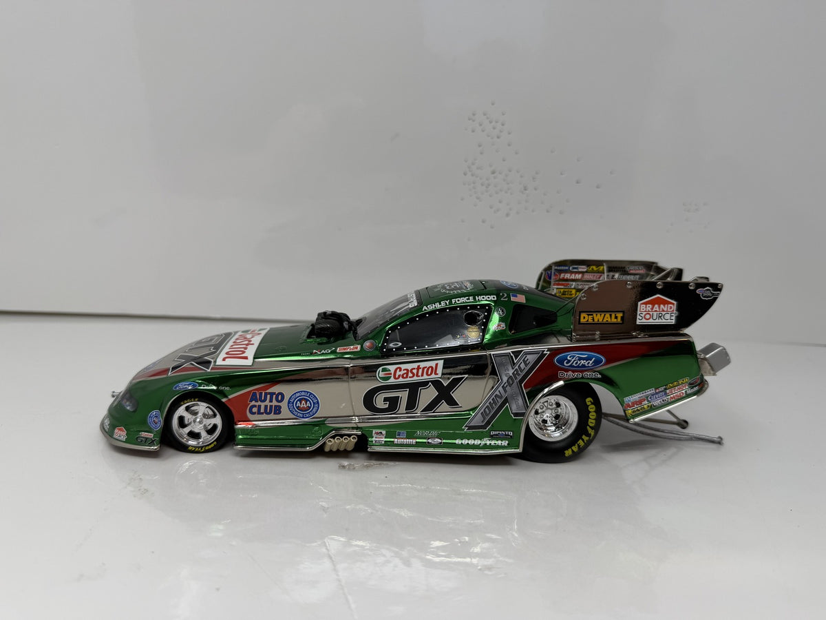 Action NHRA Ashley Force Castrol 2010 Ford Mustang Color Chrome 1:24 Diecast