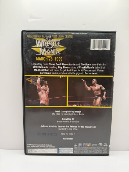 WWE WrestleMania XV 15 1999 DVD The Rock Stone Cold Steve Austin Wrestling