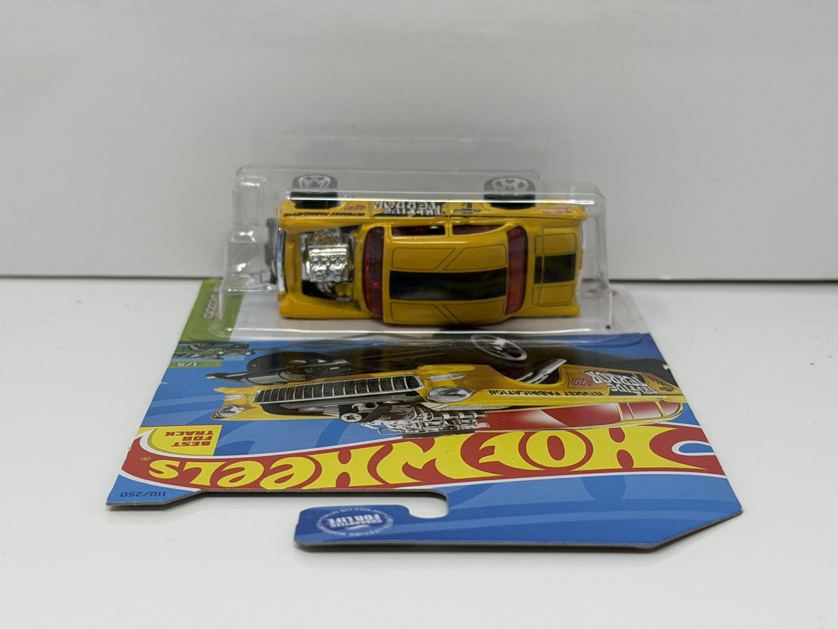 Hot Wheels HW Gassers 1955 Chevy Bel Air Gasser Yellow 1:64 Diecast U.S. Card