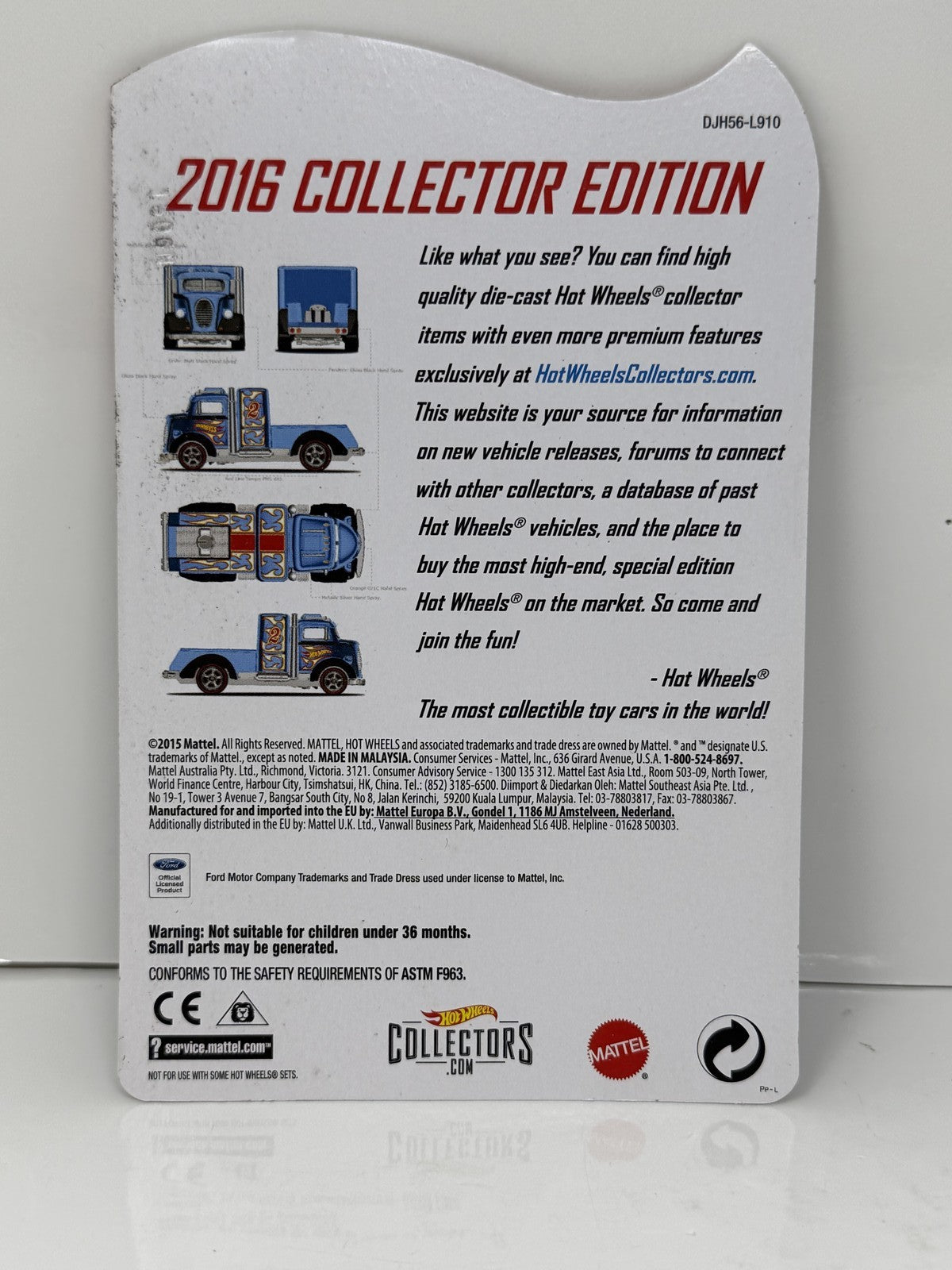 Hot Wheels 2016 Collector Edition Custom 1938 Ford C.O.E. K-Mart 1:64 Diecast