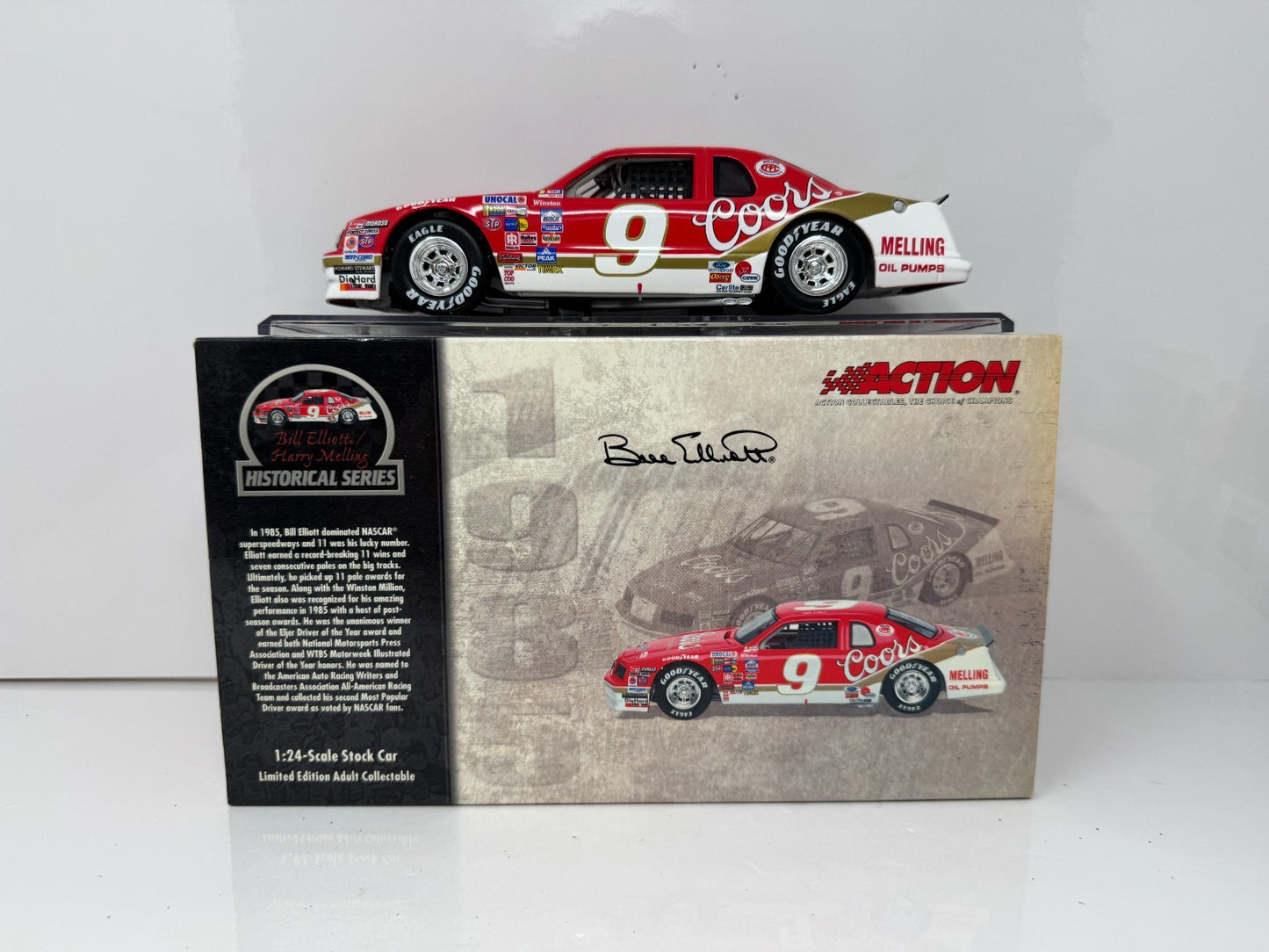 Action NASCAR Historical Bill Elliott #9 Coors 1985 Thunderbird 1:24 Diecast