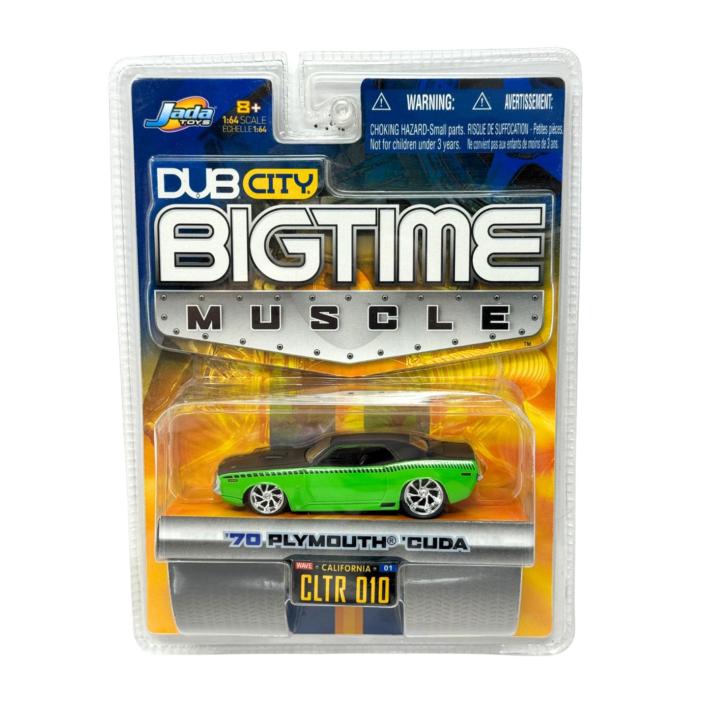 Jada Dub City Bigtime Muscle 1970 Plymouth Cuda 1:64 Diecast Green
