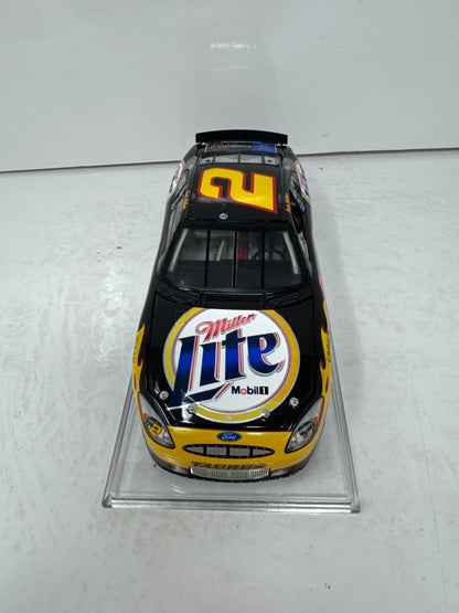 Action Nascar #2 Rusty Wallace Miller Lite Black 2002 Ford Taurus 1:24 Diecast