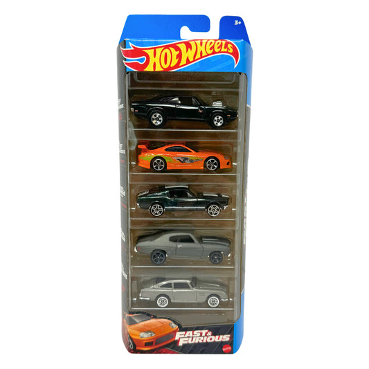 Hot Wheels Fast & Furious 5-Pack Car Gift Set 1:64 Diecast
