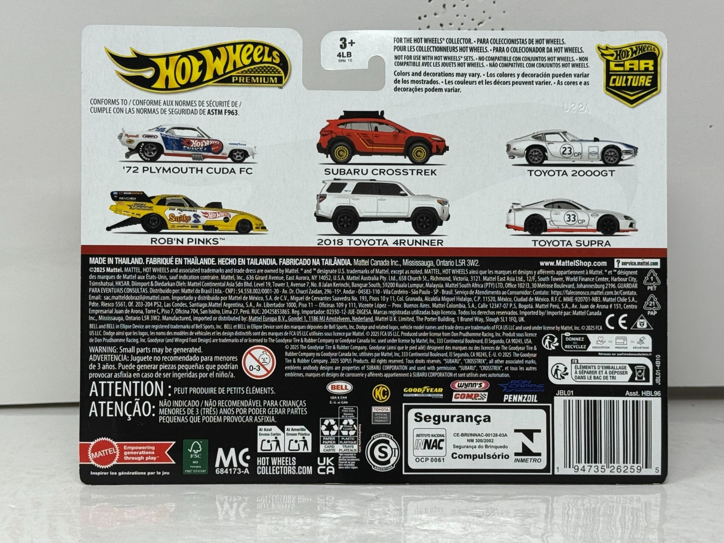 Hot Wheels Premium Car Culture 1972 Plymouth Cuda Rob’n Pinks 2-Pack 164 Diecast