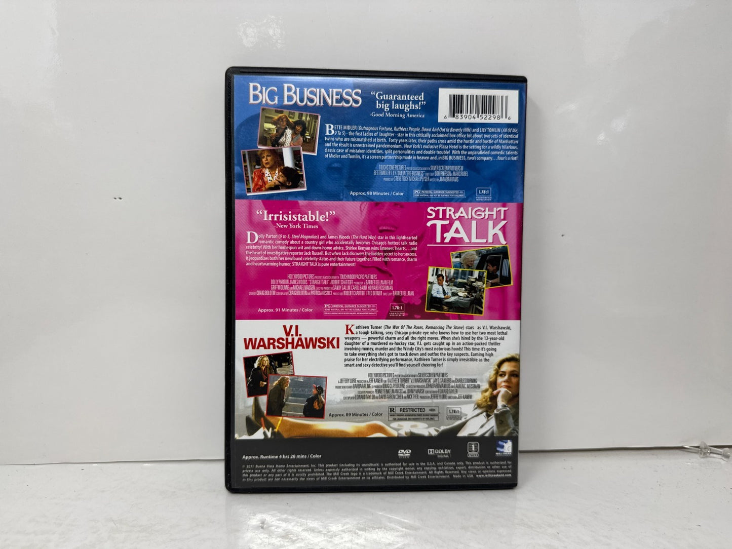 Big Business / Straight Talk / V.I. Warshawski (DVD) Comedy Good Condition!!!