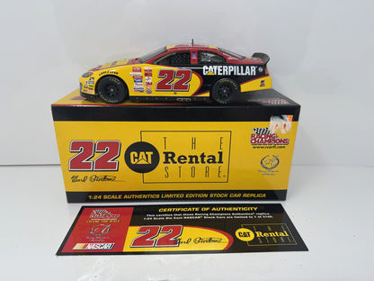 Racing Champions Nascar Ward Burton #22 The Cat Rental Store 1:24 Diecast