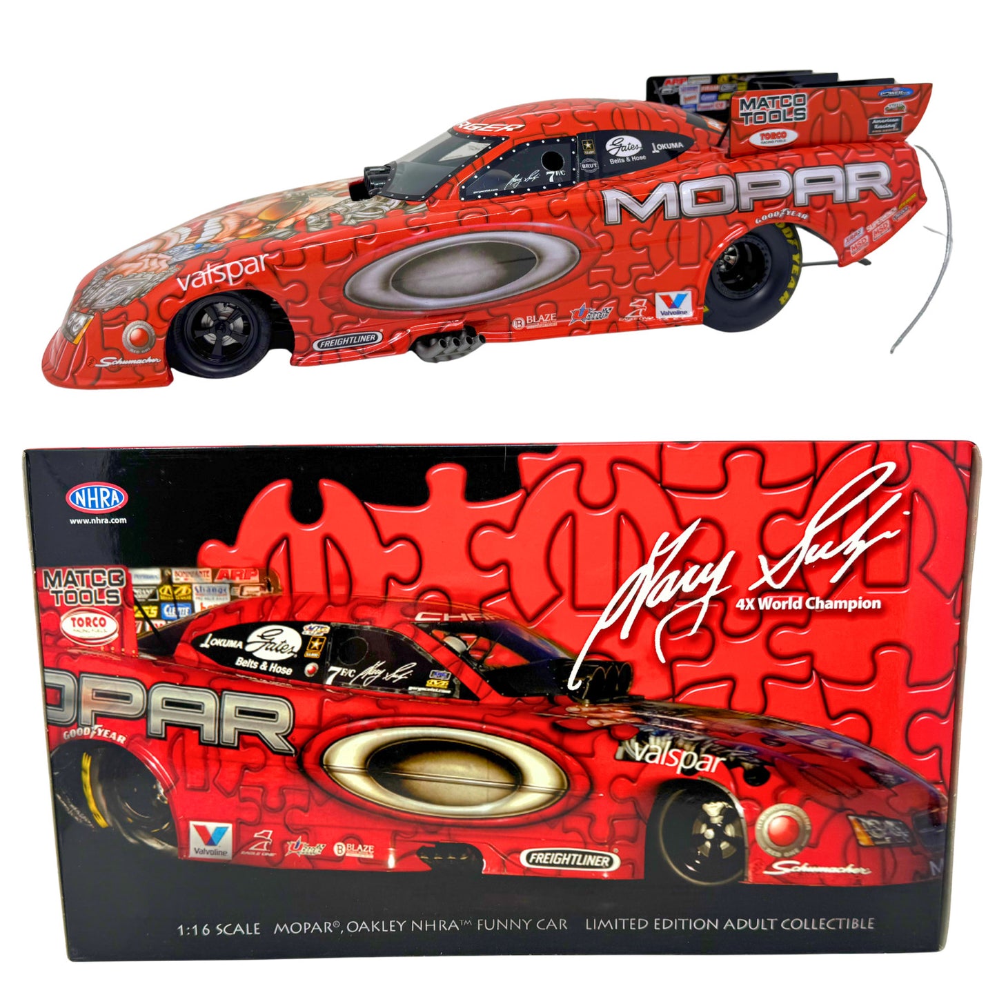 Milestone Gary Scelzi NHRA Mopar Oakley Dodge Charger Funny Car 1:16 Scale