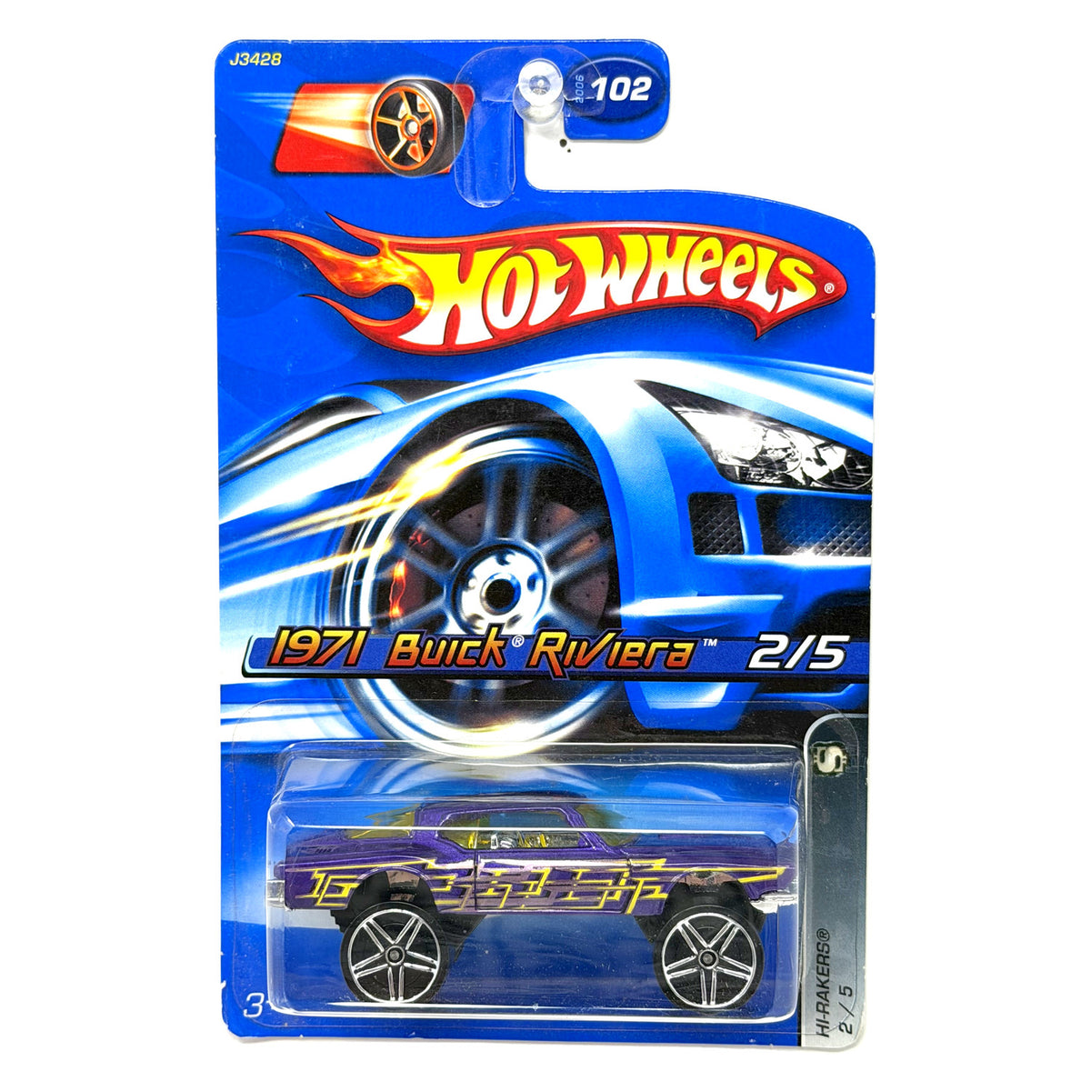 Hot Wheels Hi-Rakers 1971 Buick Riviera 1:64 Diecast Purple V2