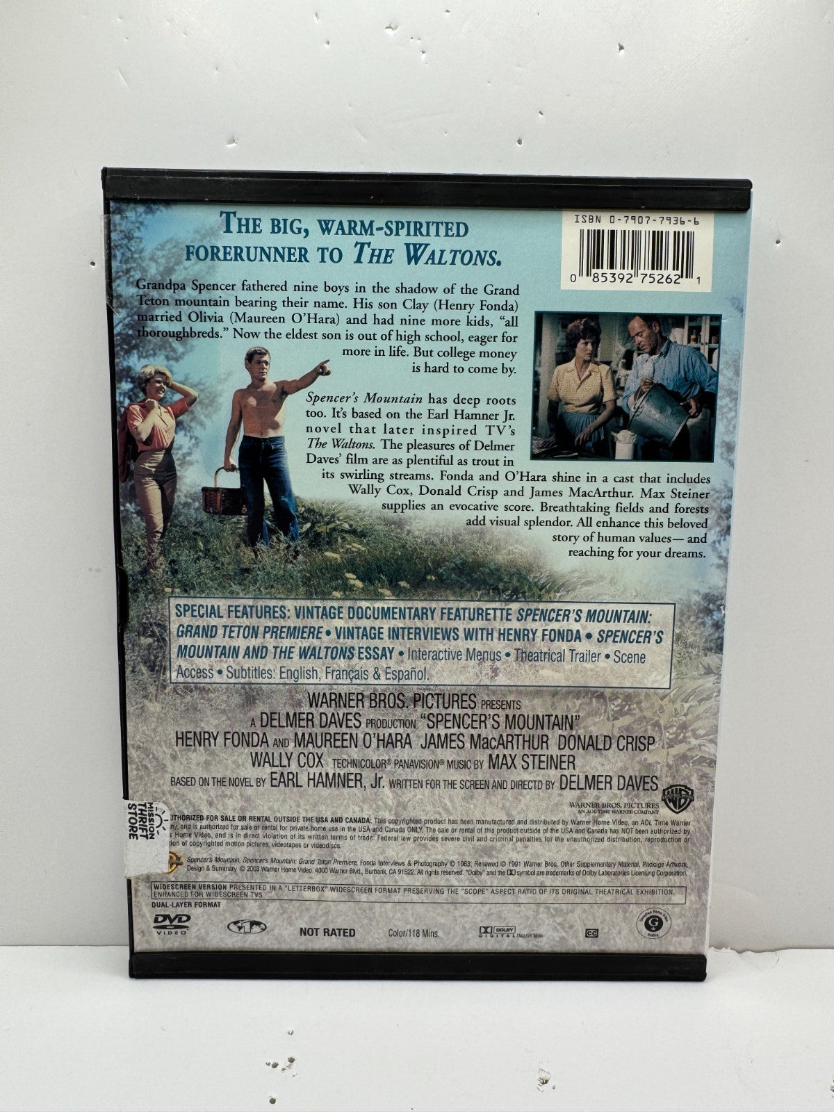 Spencer's Mountain (DVD) Henry Fonda Drama