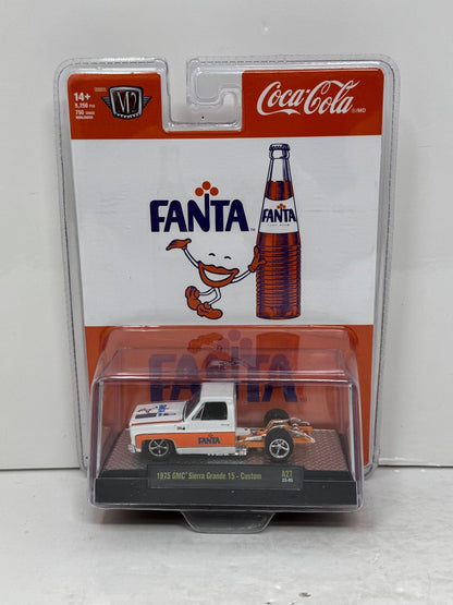 M2 Machines Coca-Cola Fanta 1975 GMC Sierra Grande 15 Custom 1:64 Diecast