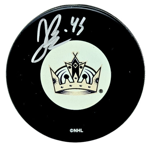 Jonathan Bernier Los Angeles Kings Signed NHL Autograph Puck Silver Auto