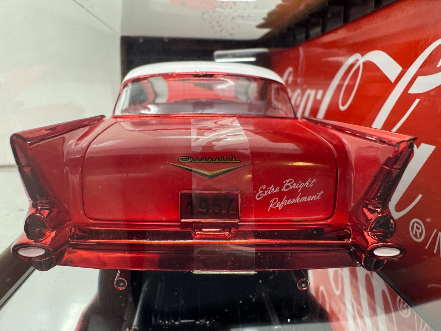M2 Machines 1957 Chevy Bel Air Hardtop Coca-Cola CHASE 1:24 Diecast Red Rims