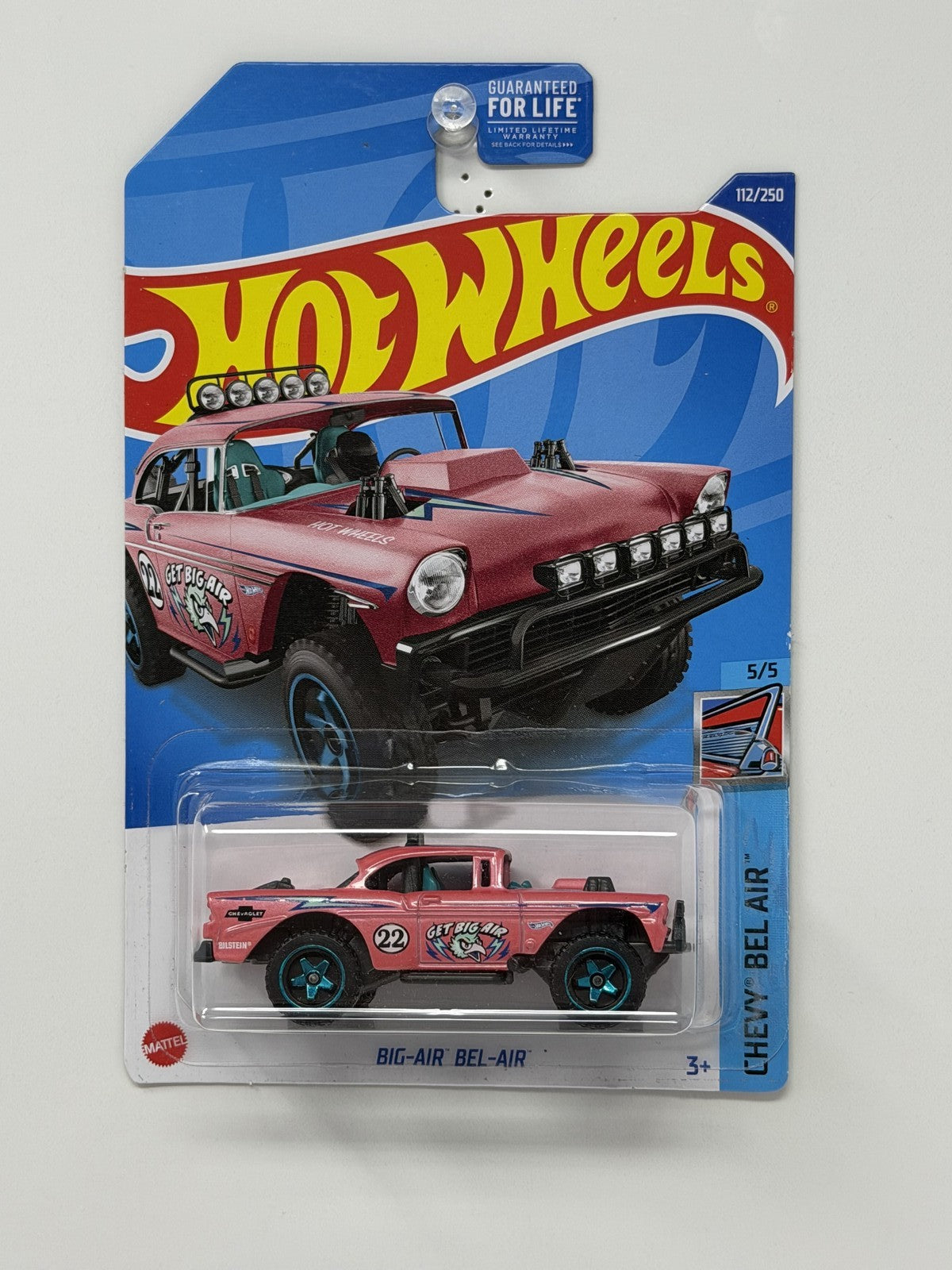 Hot Wheels Chevy Bel Air Big-Air Bel-Air Pink 1:64 Diecast U.S. Card