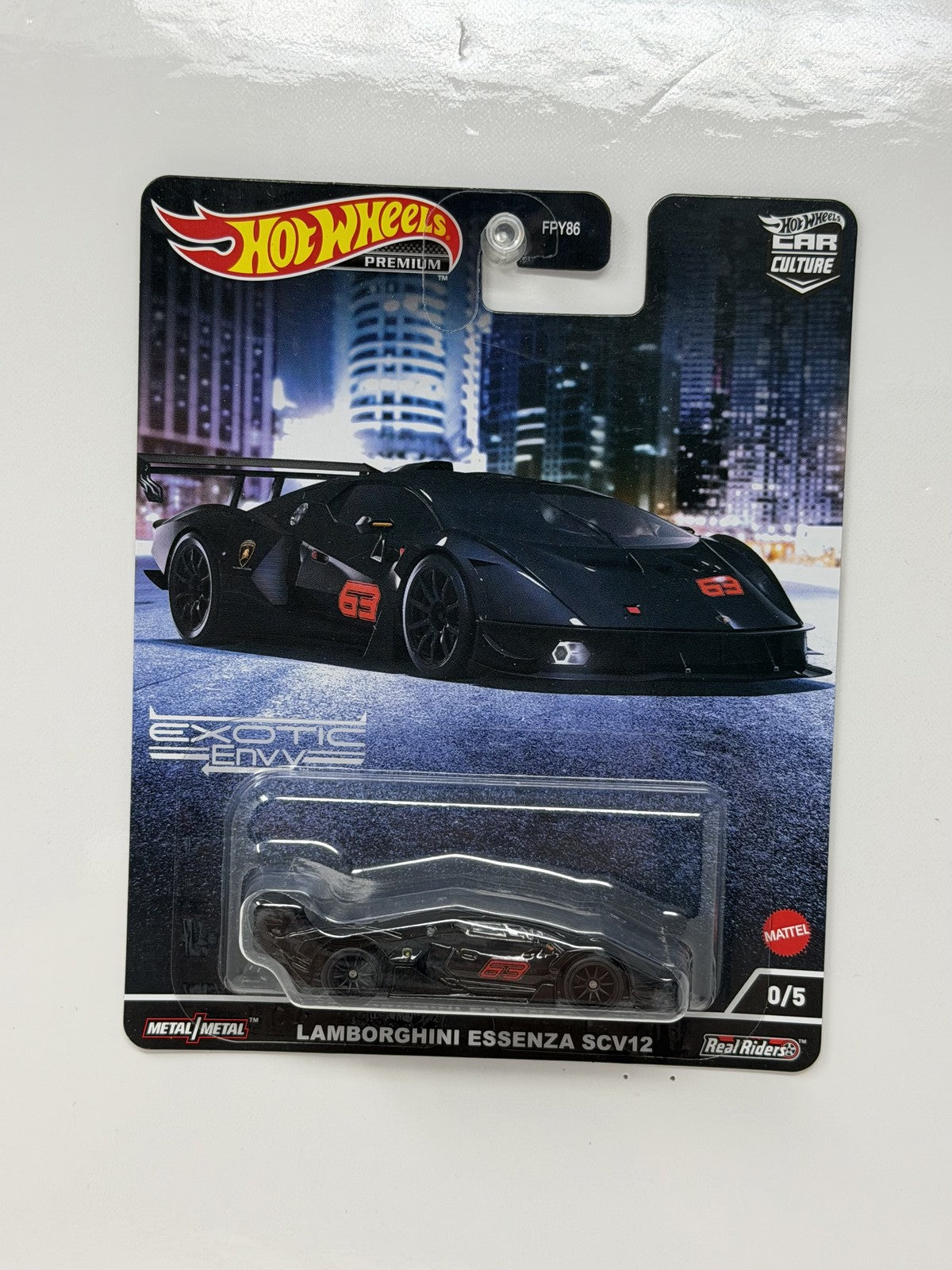 Hot Wheels Premium Exotic Envy Lamborghini Essenza SCV12 CHASE 0/5 1:64 Diecast