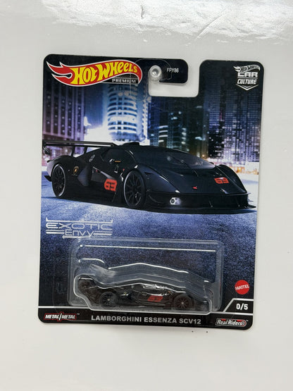 Hot Wheels Premium Exotic Envy Lamborghini Essenza SCV12 CHASE 0/5 1:64 Diecast